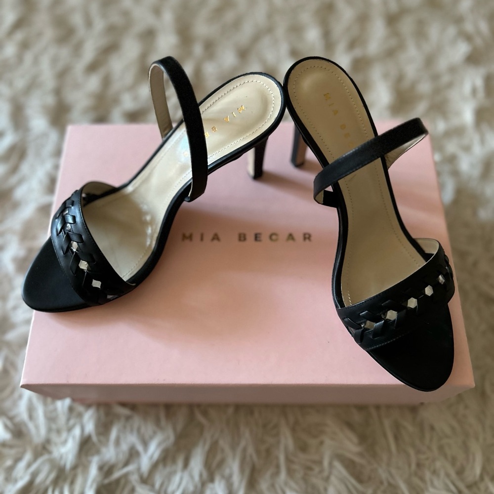 Black Strappy Sandal Heels Mia Becar